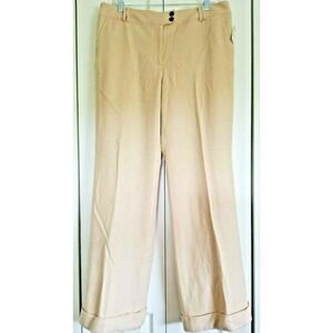 Talbots Women's 16 Lined Wool Blend‎ Vintage Tan Pants Wide Leg NWT